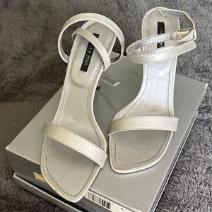 Cathy Jean Metallic Silver Heels